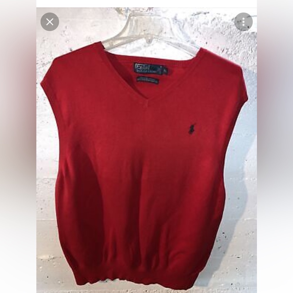 Polo Ralph Lauren red sweater vest